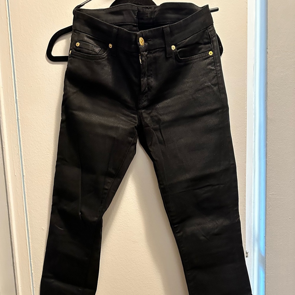 Black coated jeans